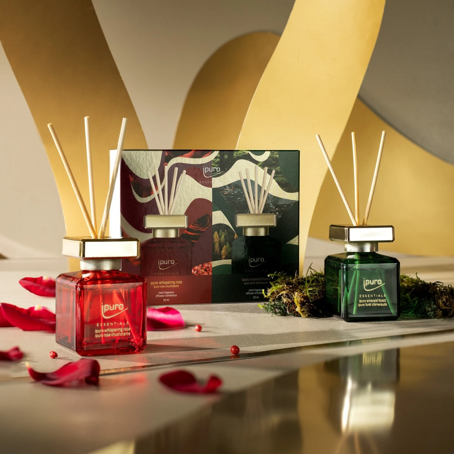 ESSENTIALS Ipuro Whispering Rose & Emerald Forest Raumduft-Set 4 ESSENTIALS Ipuro Whispering Rose & Emerald Forest Raumduft-Set – Bild 2