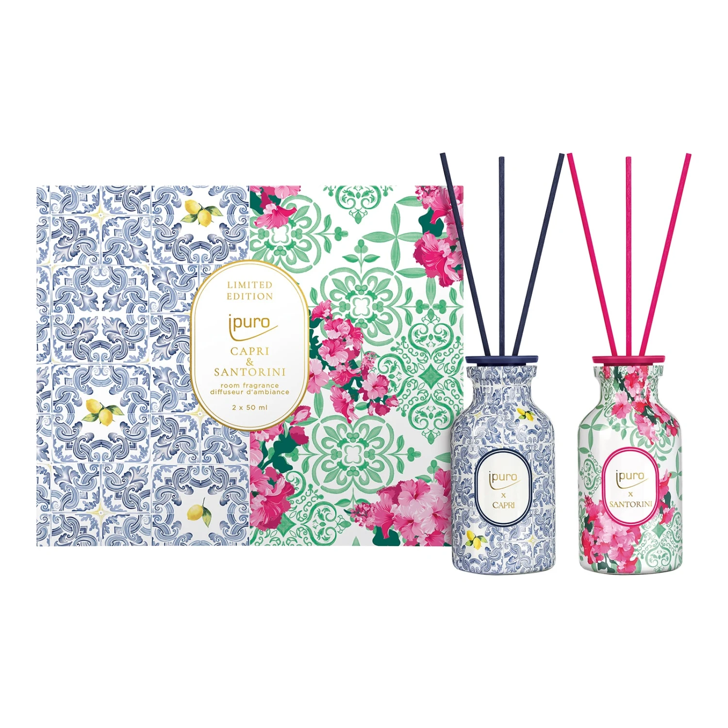 LIMITED EDITION Ipuro Capri & Santorini Raumduft-Set 3 LIMITED EDITION Ipuro Capri & Santorini Raumduft-Set